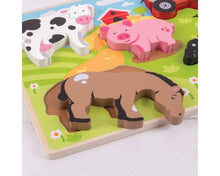 Load image into Gallery viewer, Chunky Lift Out Farm Puzzle