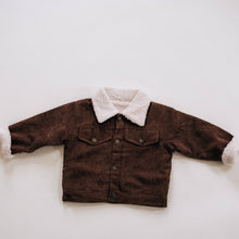 Load image into Gallery viewer, Sherpa Collar Coffee Brown Corduroy Jacket