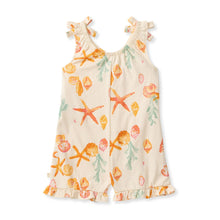 Load image into Gallery viewer, Starfish & Shells Organic Girl Romper
