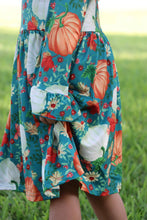 Load image into Gallery viewer, Rylee Faith Pumpkin Print Dress