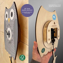 Load image into Gallery viewer, Bee Pendulum Clock - Wood