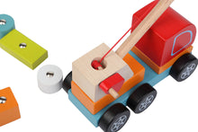 Load image into Gallery viewer, Cubika Wooden Toy - Crane Truck