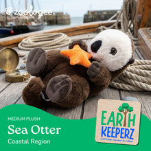 Load image into Gallery viewer, Earth Keeperz Sea Otter medium 14" Recycled Plush