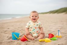 Load image into Gallery viewer, Babysoy Short Sleeve Kimono Bodysuit: Sea World