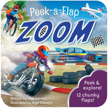 Load image into Gallery viewer, Peek-a-Flap Zoom Interactive Board Book