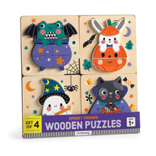 Load image into Gallery viewer, Spooky Friends Set of 4 Wood Puzzles