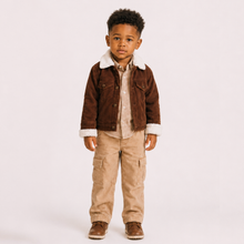 Load image into Gallery viewer, Sherpa Collar Coffee Brown Corduroy Jacket