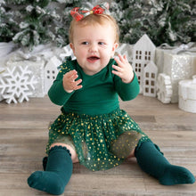 Load image into Gallery viewer, Emerald Shimmer HolidayTutu Dress