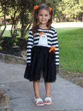 Load image into Gallery viewer, GhostTutu Skirt Long Sleeve Stripe Dress