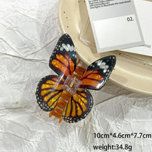 Load image into Gallery viewer, Monarch Butterfly Acrylic Hair Claw Clip