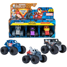 Load image into Gallery viewer, Monster Jam Mini Marvel Bundle Sets