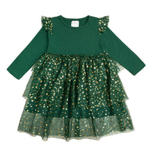 Load image into Gallery viewer, Emerald Shimmer Holiday Tutu Dress