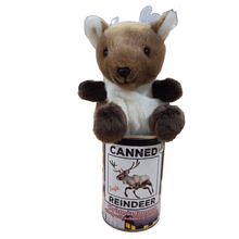Load image into Gallery viewer, Jingle the Canned Reindeer - Christmas Plush in Can w/Jokes

