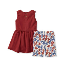Load image into Gallery viewer, Burt's Bees American Stars Tunic &amp; Shorts Set
