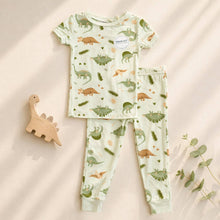 Load image into Gallery viewer, Tres Beau et Belle Bamboo Dinosaur Pajama Set
