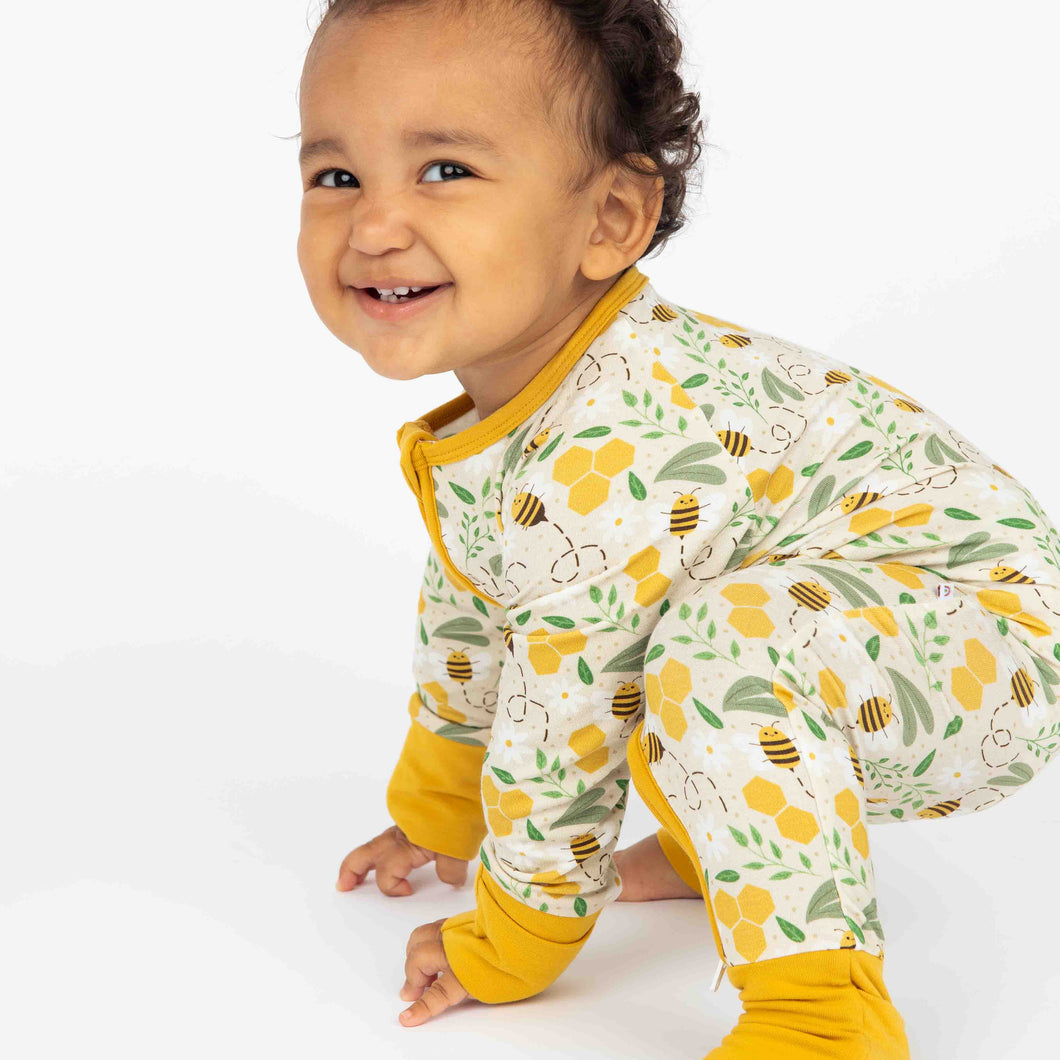 Emerson Honey Bees Bamboo Zippy Pajamas