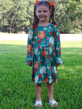 Load image into Gallery viewer, Rylee Faith Pumpkin Print Dress
