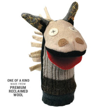 Load image into Gallery viewer, Horse Puppet | Reclaimed Wool: 12 inch height (30.5 cm).
