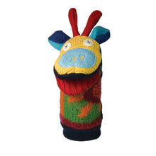 Load image into Gallery viewer, Giraffe Puppet | Reclaimed Wool: 12 inch height (30.5 cm).
