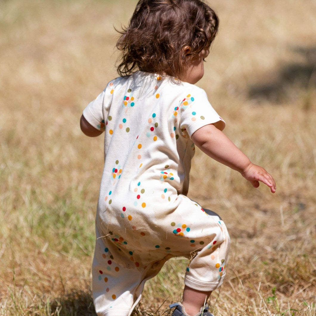 LGR Rainbow Balloons Organic Summer Romper