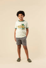 Load image into Gallery viewer, Give A Hoot, Don't Pollute Youth Short Sleeve Ringer Tee
