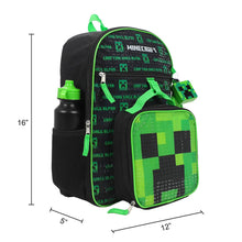 Load image into Gallery viewer, Kids Minecraft Backpack 4-Piece Combo School Supplies
