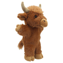 Load image into Gallery viewer, Eco Walking Hand Puppets - Cow (Highland)
