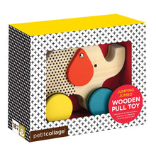 Load image into Gallery viewer, Wooden Jumbo Jumping Elephant Pull Toy
