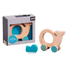 Load image into Gallery viewer, Wooden Push Along Whale Toy
