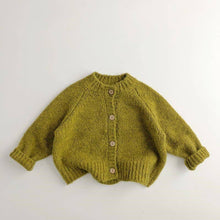 Load image into Gallery viewer, Children's Knit Cardigan  Moss
