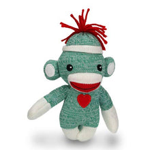 Load image into Gallery viewer, 6&quot; Sock Monkey w/ Red Embroidered Heart/Black
