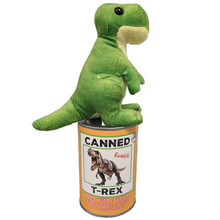 Load image into Gallery viewer, Rumble the Canned T-Rex Dinosaur Plush w/Funny Jokes: Pop Top Lid

