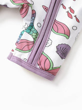 Load image into Gallery viewer, Bamboo Fiber Short Sleeve Romper Mermaid Tales
