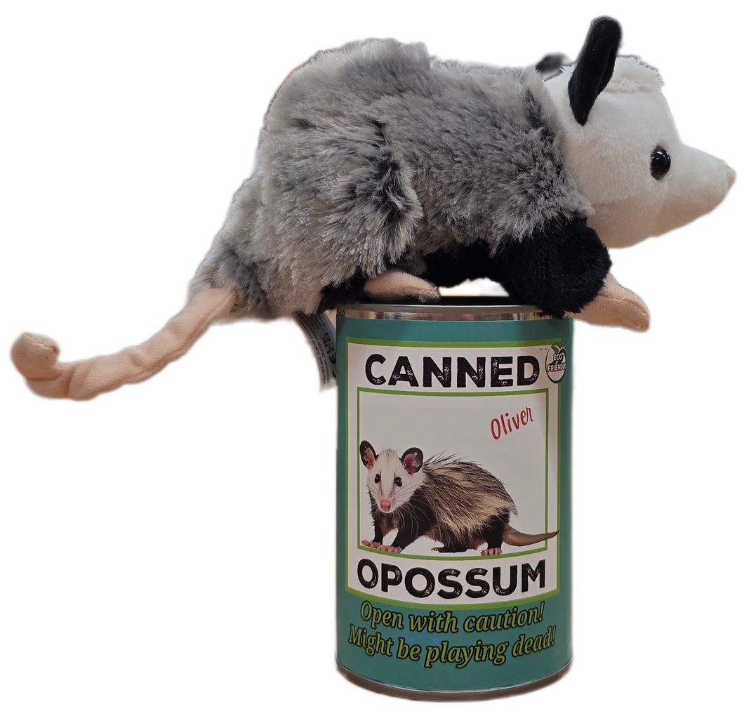 Oliver the Canned Opossum | Stuffed Animal Plush w/Jokes: Pop Top Lid