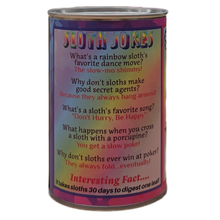 Load image into Gallery viewer, Buttercup the Canned Rainbow Sloth Stuffed Animal Plush: Pop Top Lid
