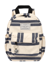 Load image into Gallery viewer, Kids Backpack (Navy Striped Canvas)
