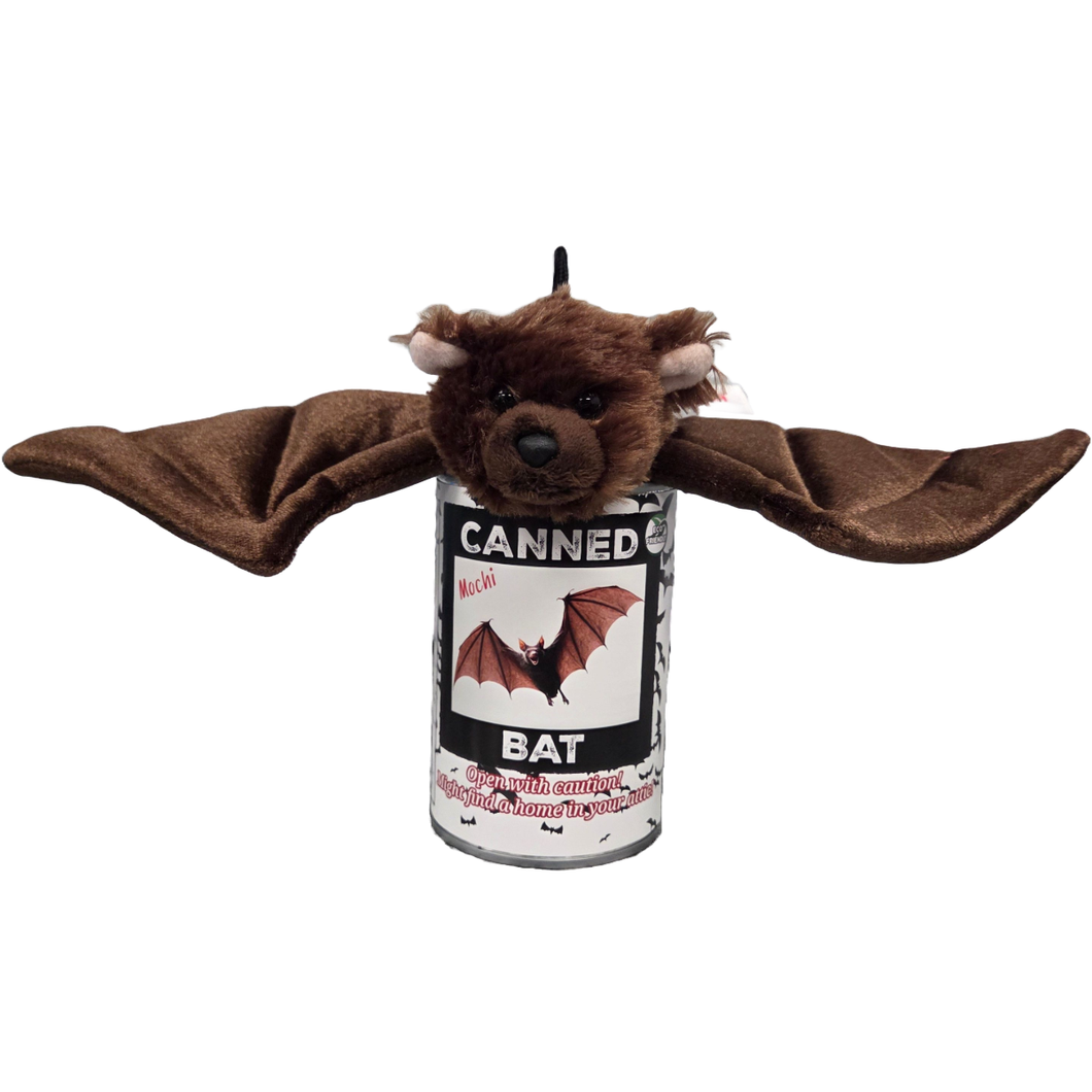 Mochi the Canned Bat | Stuffed Animal Plush in Can w/Jokes: Pop Top Lid