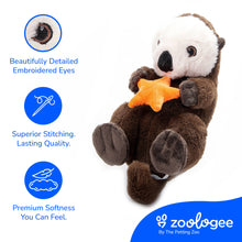 Load image into Gallery viewer, Earth Keeperz Sea Otter medium 14" Recycled Plush
