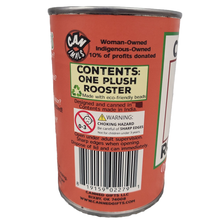 Load image into Gallery viewer, Canned Rooster | Farm Animal Plush w/Jokes | Unique Gift: Pop Top Lid
