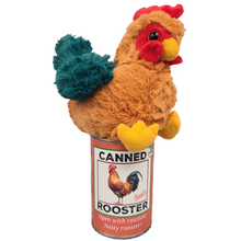 Load image into Gallery viewer, Canned Rooster | Farm Animal Plush w/Jokes | Unique Gift: Pop Top Lid
