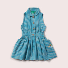 Load image into Gallery viewer, LGR Horizon Blue Striped Pinafore Button Dress
