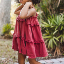 Load image into Gallery viewer, Acid Wash Organic Cotton Dress: Brick
