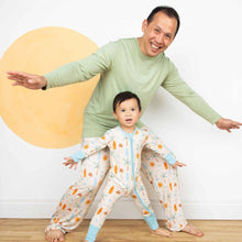 Load image into Gallery viewer, Emerson Chasing Waves Surfboard Bamboo Convertible Baby Pajamas
