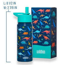 Load image into Gallery viewer, Jurassic Dinosaurs 18 oz Steel Water Bottle
