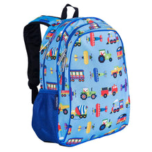 Load image into Gallery viewer, Trains Planes and Trucks Backpack - 15 Inch
