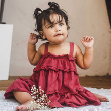 Load image into Gallery viewer, Acid Wash Organic Cotton Dress: Brick
