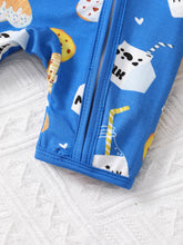 Load image into Gallery viewer, Bamboo Milk &amp; Cookies Baby Zip Romper
