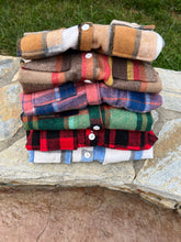 Load image into Gallery viewer, Rocket Bug Cozy Soft Flannels Light Blue + Brown
