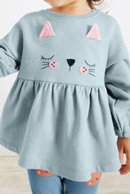 Load image into Gallery viewer, Kitty Face Top and Leggings Set (Kids): BLUE / 2Y

