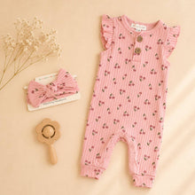 Load image into Gallery viewer, Willow + Whimsy 2 Piece Sleeveless Coverall Set:Pink
